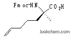 Molecular Structure of 288617-77-6 ((R)-2-(9H-FLUOREN-9-YLMETHOXYCARBONYLAMINO)-2-METHYL-HEPT-6-ENOIC ACID)